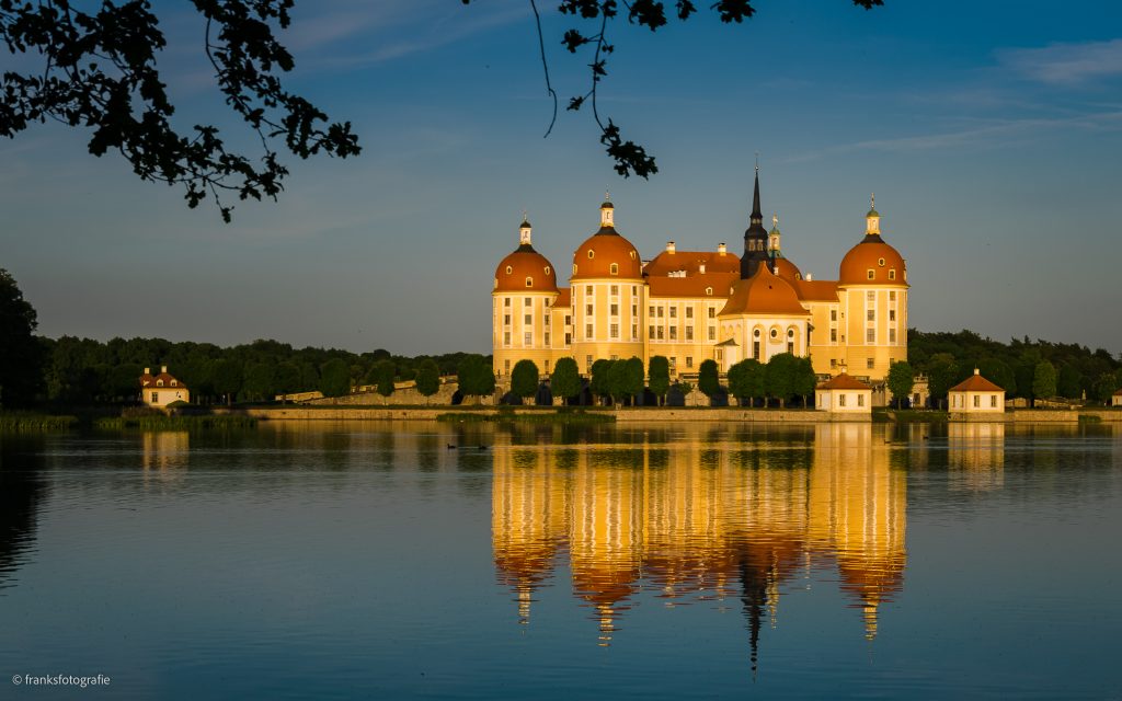 Das Schloss am Abend Schloss Moritzburg