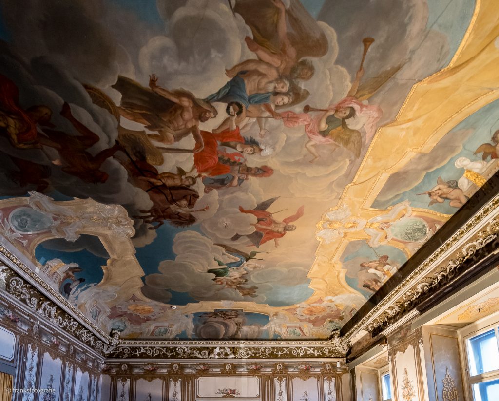 Himmelfahrt des Herkules Schloss Altenburg erkunden Deckengemälde