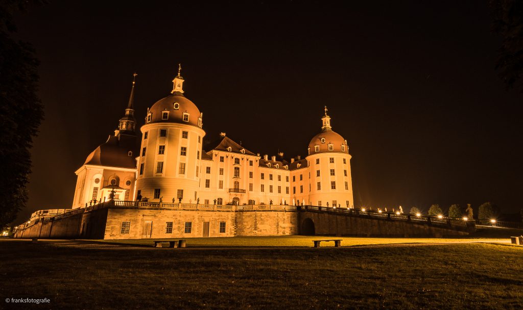 Moritzburg in der Nacht Schloss Moritzburg